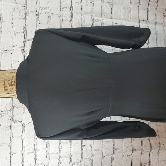 BCBGMaxAzria Black Midi 3/4 Sleeve Dress Size 6 - Picture 10 of 12